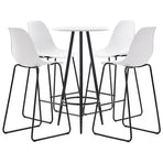5 Piece Bar Set Plastic White