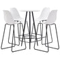 5 Piece Bar Set Plastic White