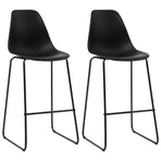 3 Piece Bar Set Plastic Black