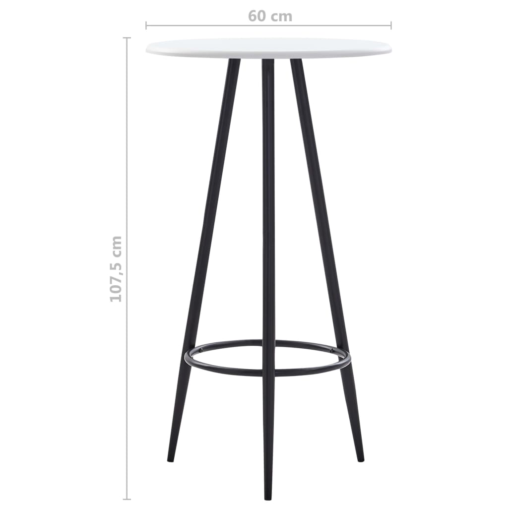3 Piece Bar Set Plastic Grey