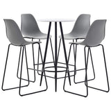5 Piece Bar Set Plastic Grey