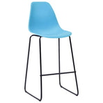 3 Piece Bar Set Plastic Blue