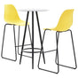 3 Piece Bar Set Plastic Yellow