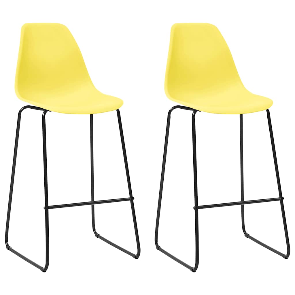 3 Piece Bar Set Plastic Yellow