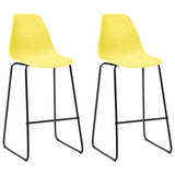 3 Piece Bar Set Plastic Yellow