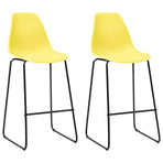 3 Piece Bar Set Plastic Yellow
