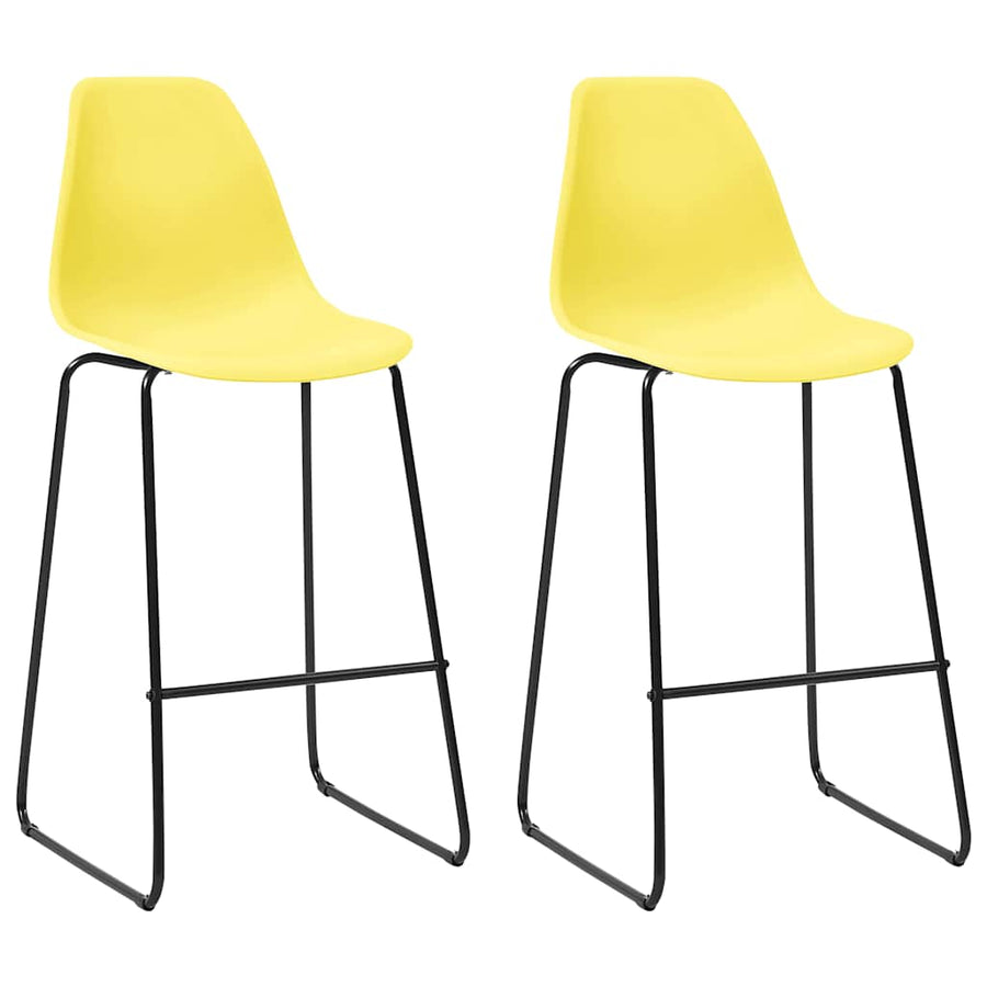 3 Piece Bar Set Plastic Yellow