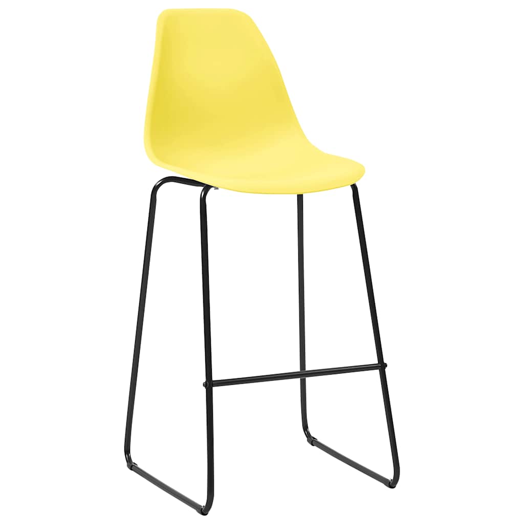 3 Piece Bar Set Plastic Yellow