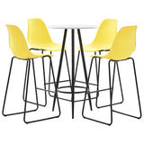 5 Piece Bar Set Plastic Yellow