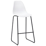 5 Piece Bar Set Plastic White - Rear View