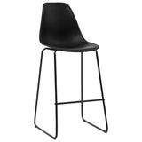 5 Piece Bar Set Plastic Black - Rear View