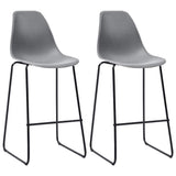 3 Piece Bar Set Plastic Grey - 45-Degree Angle