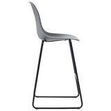 3 Piece Bar Set Plastic Grey - Low Angle