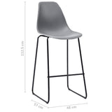 5 Piece Bar Set Plastic Grey - Extra Image