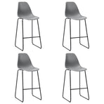 5 Piece Bar Set Plastic Grey