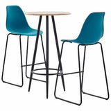 3 Piece Bar Set Plastic Turquoise