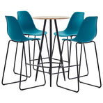 5 Piece Bar Set Plastic Turquoise