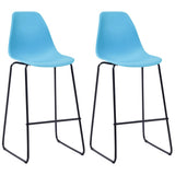 3 Piece Bar Set Plastic Blue