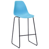 3 Piece Bar Set Plastic Blue - Rear View