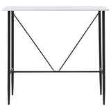 5 Piece Bar Set Plastic White - Side View