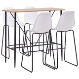 5 Piece Bar Set Plastic White