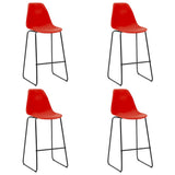 5 Piece Bar Set Plastic Red