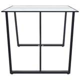 7 Piece Dining Set Black Faux Leather - Top-Down View