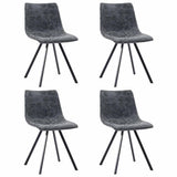 9 Piece Dining Set Black Faux Leather