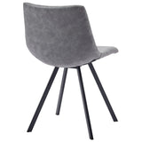 9 Piece Dining Set Grey Faux Leather - Extra Image