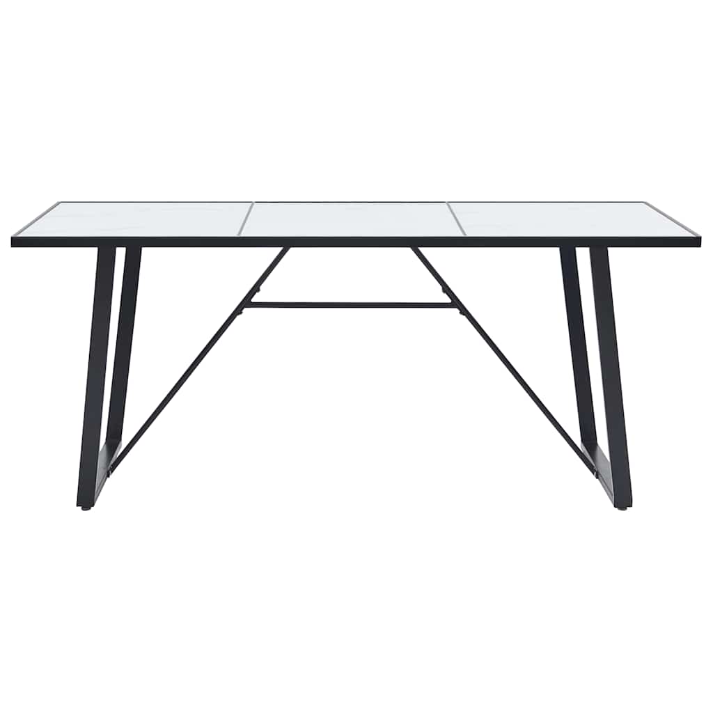 9 Piece Dining Set Black Faux Leather
