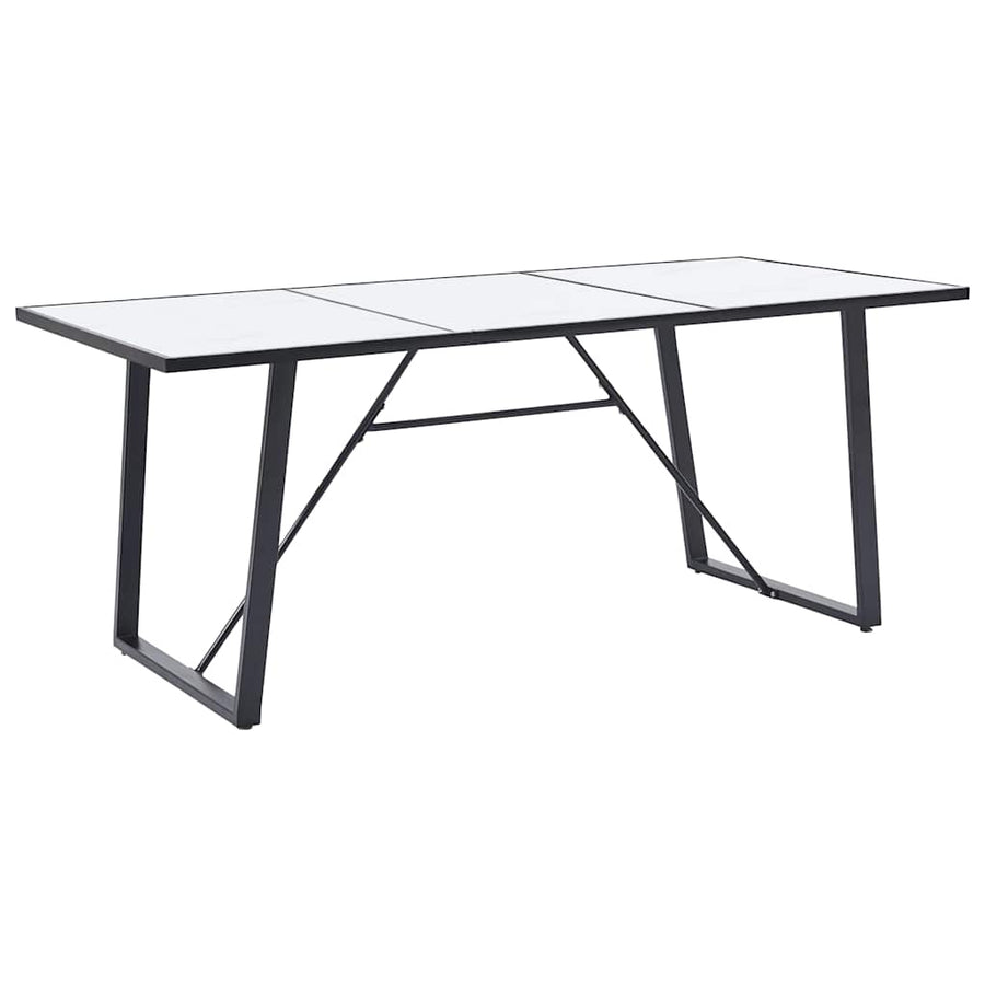 7 Piece Dining Set Grey Faux Leather