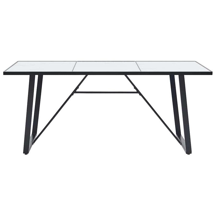 7 Piece Dining Set Grey Faux Leather
