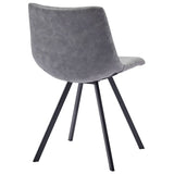 7 Piece Dining Set Grey Faux Leather - Extra Image