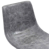 7 Piece Dining Set Grey Faux Leather - Extra Image