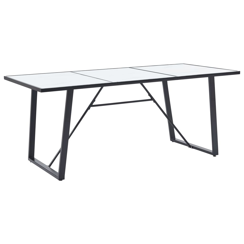 11 Piece Dining Set Black Faux Leather