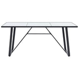 11 Piece Dining Set Black Faux Leather