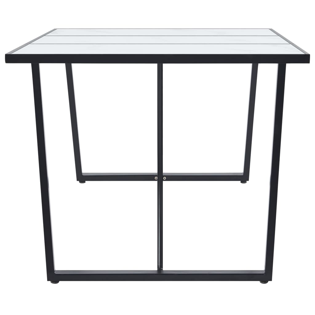 11 Piece Dining Set Black Faux Leather