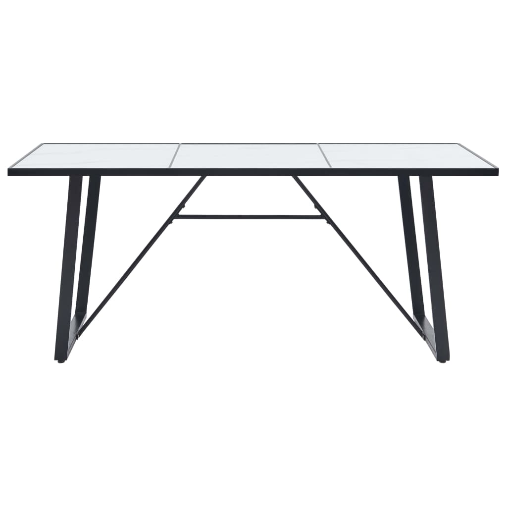 9 Piece Dining Set Black Faux Leather
