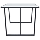 9 Piece Dining Set Black Faux Leather
