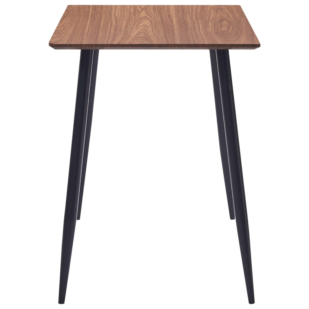 7 Piece Dining Set Black Faux Leather