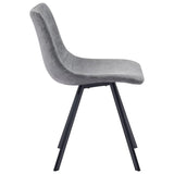 5 Piece Dining Set Grey Faux Leather - Extra Image