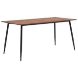 7 Piece Dining Set Grey Faux Leather