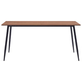 7 Piece Dining Set Light Grey Faux Leather