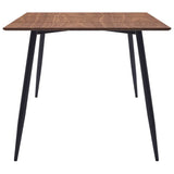 7 Piece Dining Set Grey Faux Leather - Top-Down View