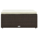 5 Piece Garden Lounge Set with Cushions Poly Rattan Brown