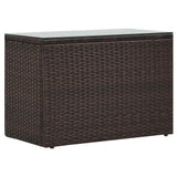 5 Piece Garden Lounge Set with Cushions Poly Rattan Brown