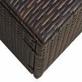 5 Piece Garden Lounge Set with Cushions Poly Rattan Brown