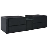 5 Piece Garden Lounge Set with Cushions Poly Rattan Black - Top-Down View