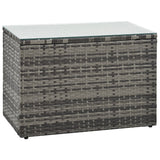 5 Piece Garden Lounge Set with Cushions Poly Rattan Grey - Top-Down View