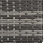5 Piece Garden Lounge Set with Cushions Poly Rattan Grey - 45-Degree Angle